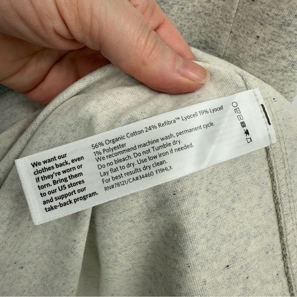 EILEEN FISHER Organic-Cotton Speckled Knit Shift Dress in Gray Size L - Picture 7 of 10